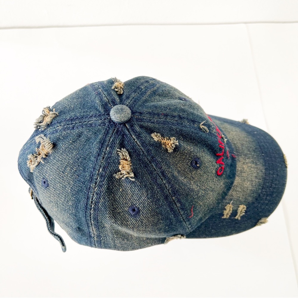 Denim Ripped Baseball Cap - Picture 6 of 7